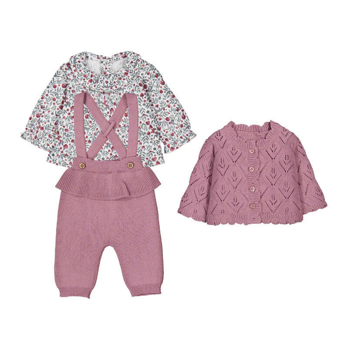 Knit Overalls 3pc Set