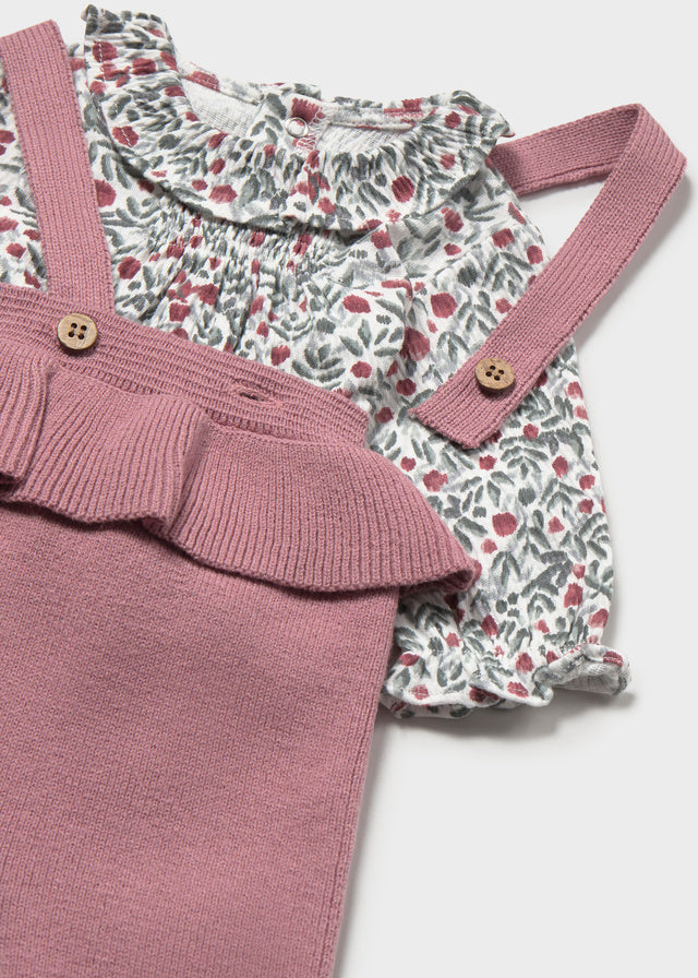 Knit Overalls 3pc Set