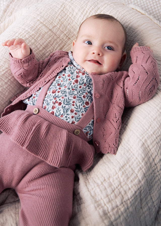 Knit Overalls 3pc Set