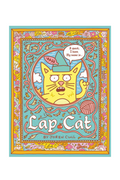 Book cover of 'Lap Cat' with a colorful border and cat illustration.