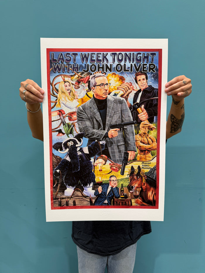 Last Week Tonight with John Oliver - Archival Giclée Print by Ghanaian artist C.A. Wisely