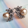 Leaf Shell Pearl Earrings