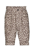 Leopard print pants on a white background