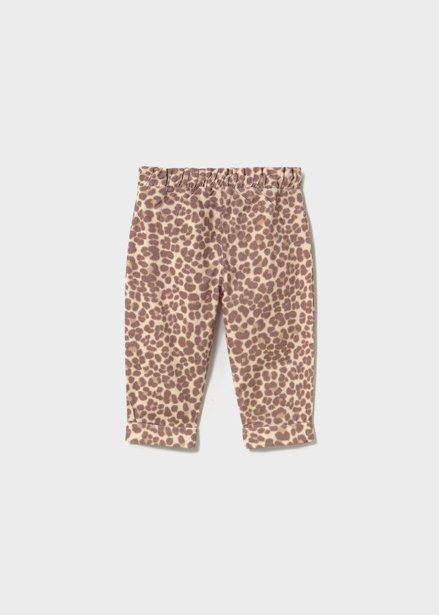 leopard print baby trousers