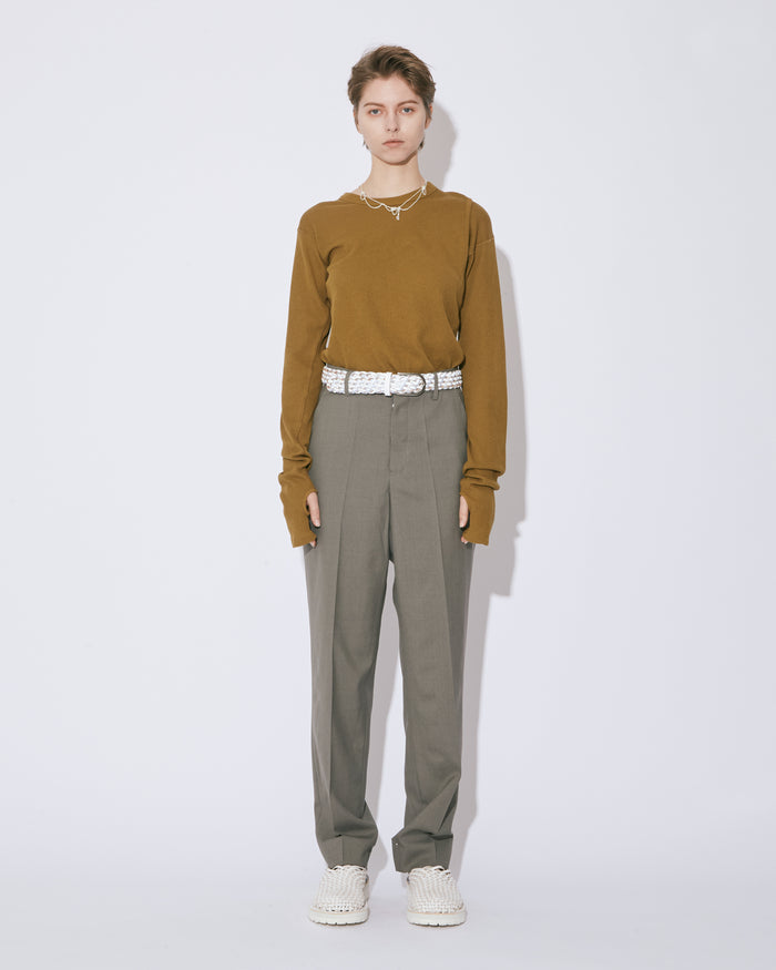 light wool tropical  slim pants
