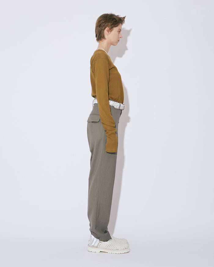 light wool tropical  slim pants