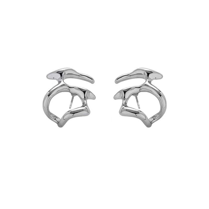 Liquid Metal Hollow Earrings