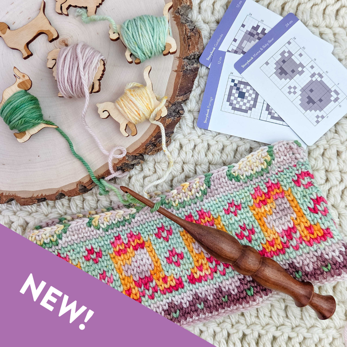 Instructional infographic showing how to use Little Sheep yarn bobbins as end minders and yarn bobbins with step-by-step wrapping instructions