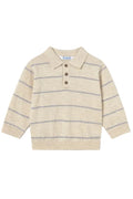 Striped long-sleeve shirt on a light gray background