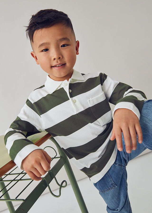LS Striped Polo
