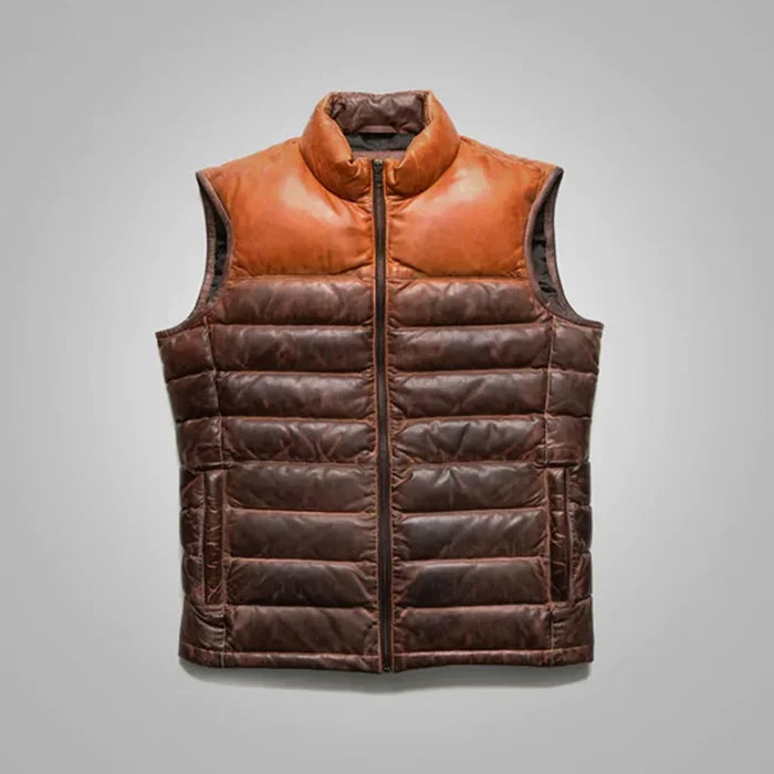 Leather jacket brown colour