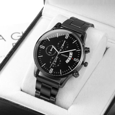 Men's Large Window Calendar Watch