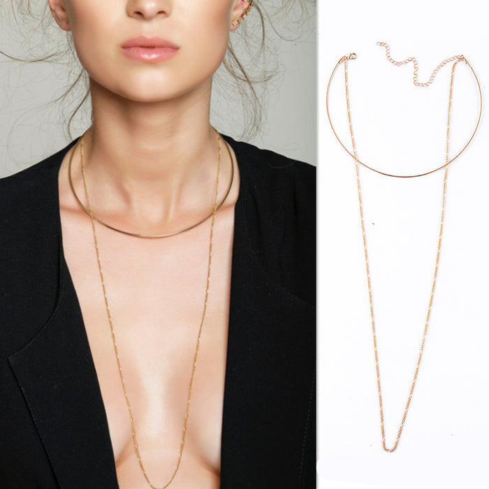 Metal Smooth Collar Necklace