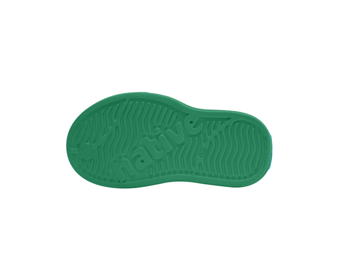 Green shoe sole on a white background