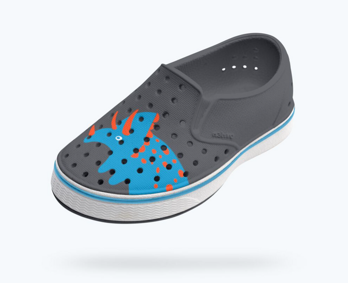 Miles Print - Grey/Dinosaur