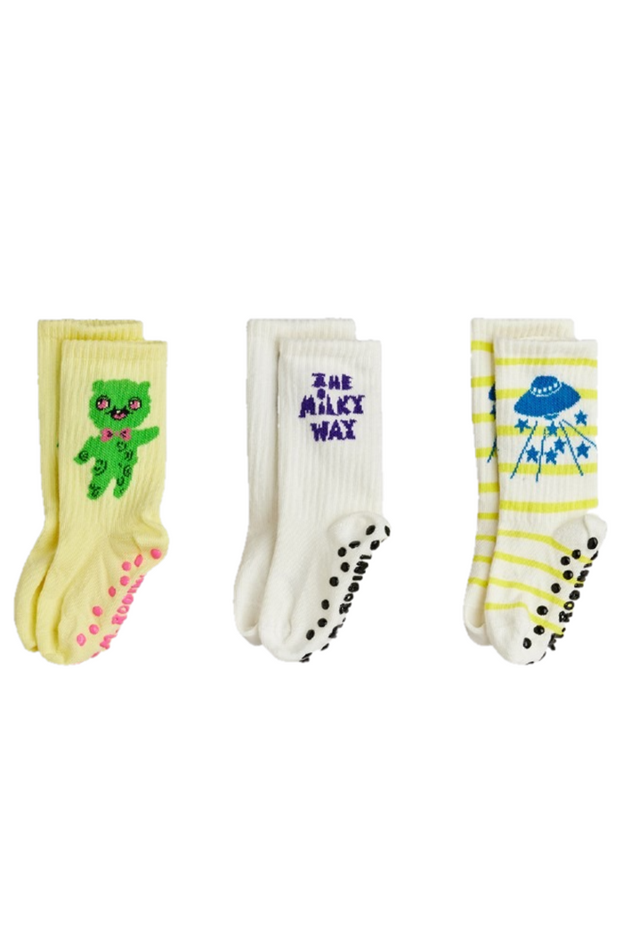 Milky Way 3pk Anti-Slip Socks