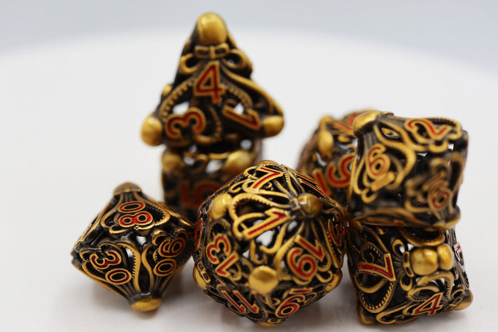 Mind Eater Hollow RPG Dice Set Gold