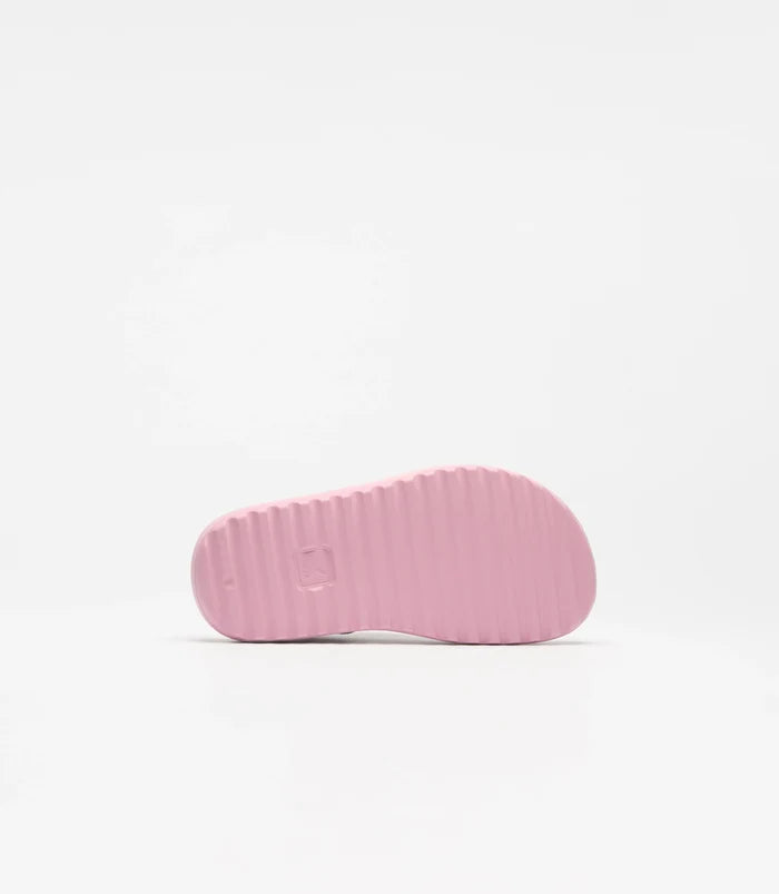 Pink sandal on a white background