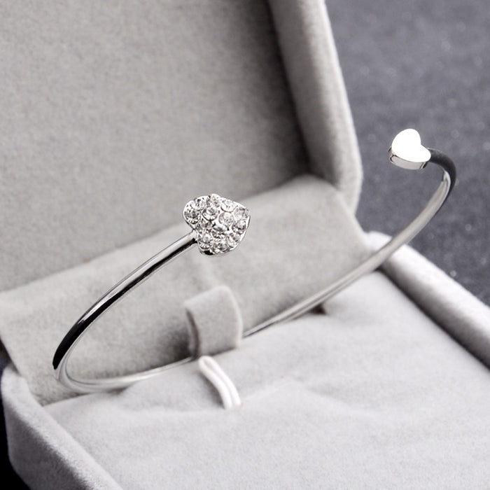 Minimalist Adjustable Heart Bracelet | Gold & Silver Jewelry