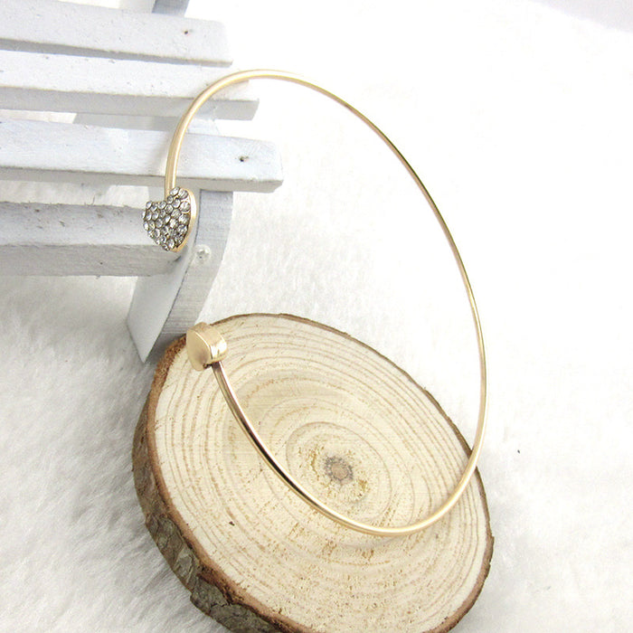 Minimalist Adjustable Heart Bracelet | Gold & Silver Jewelry