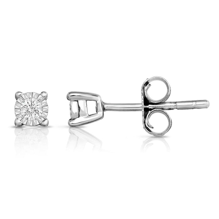 Miracle Set Diamond Solitaire Earring Collection