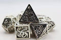 Mithril Dragon Hollow Metal RPG Dice Set