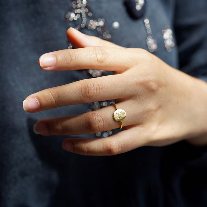 Mixed Metal Flower Ring