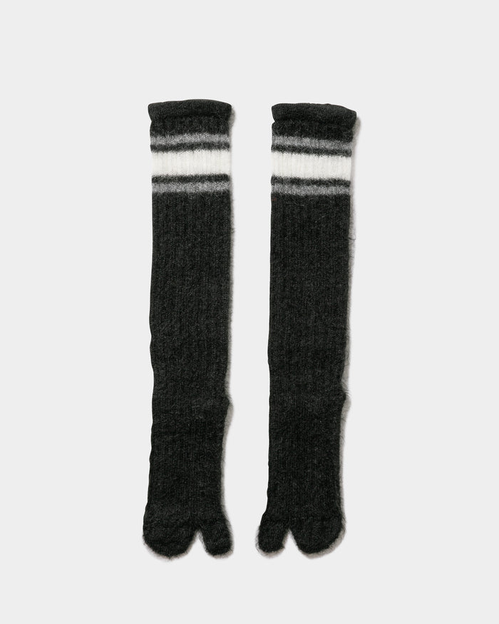 mohair game tabi knitted socks
