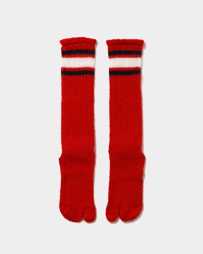 mohair game tabi knitted socks