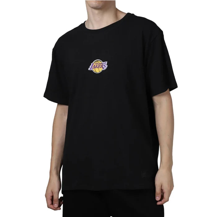 NBA Basics Embroidered Team Logo Loose Fit Mens T-Shirt - Los Angeles Lakers