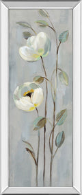 Neutral Branches II On Gray By Silvia Vassileva - Mirrored Frame Wall Art - Light Gray