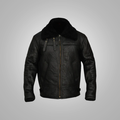 New Black Lambskin Shearling Aviator B3 Bomber Leather Jacket For Men