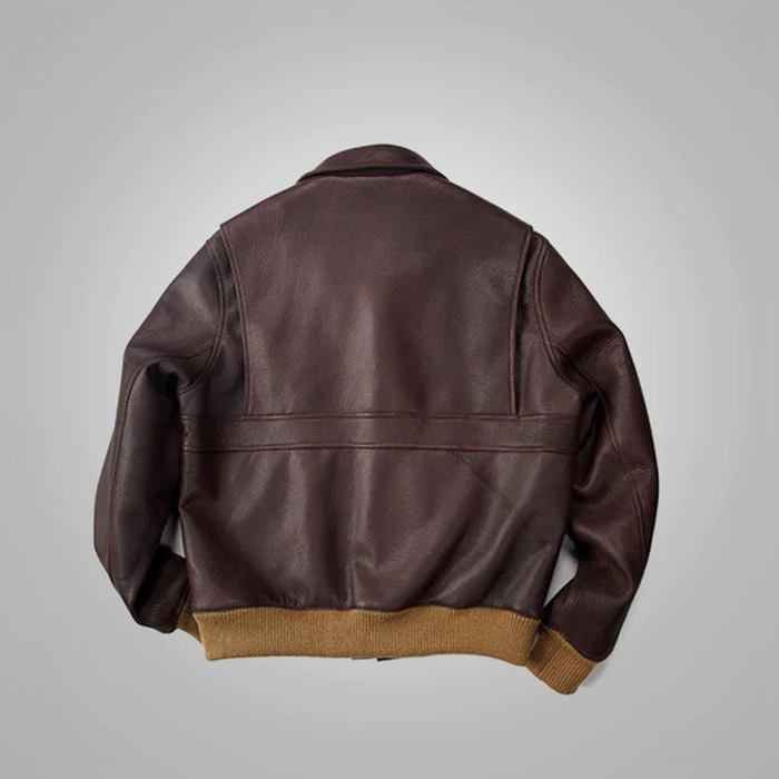 New Men Brown Sheepskin Shearling B3 Bomber Flying RAF Aviator Leather Jacket