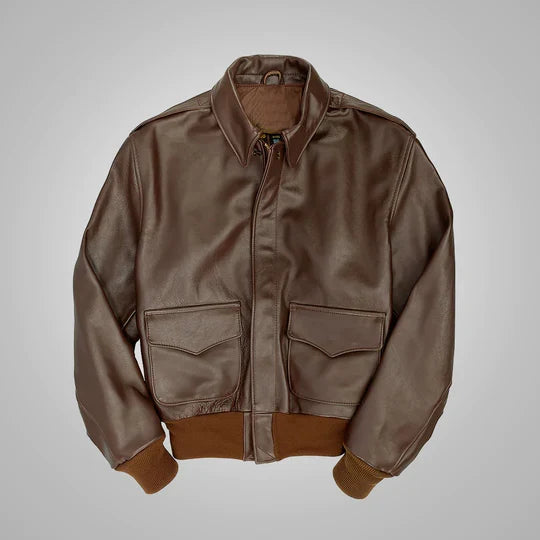 New Men Sheepskin B3 Bomber Flying RAF Aviator Leather Jacket