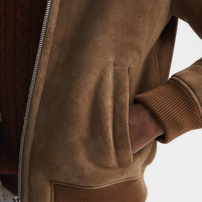 Best Shearling Leather Bomber Jacket & coat