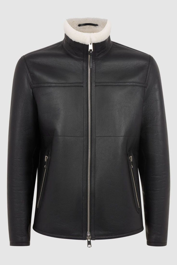 sheepskin leather jacket