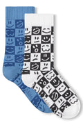 Norman 2pc Socks - Blue/White