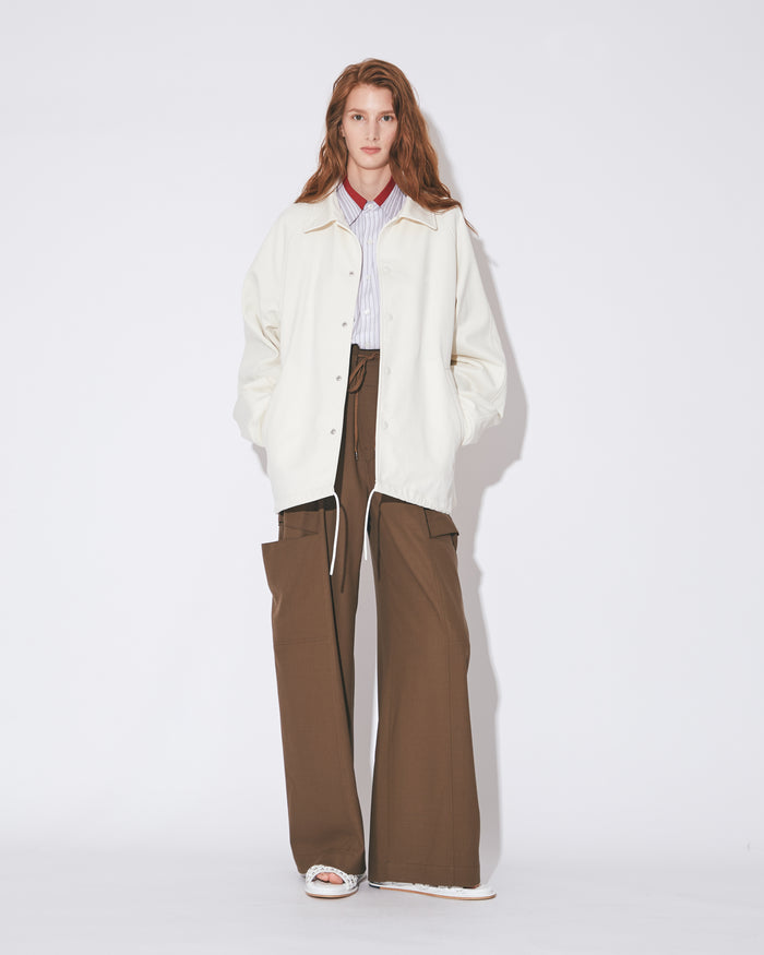 nylon shrink sweat  coach jacket