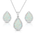 Opal Earrings & Necklace Set