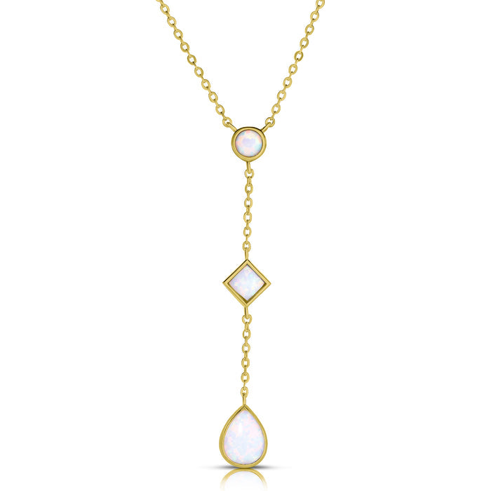 Opal Lariat Necklace