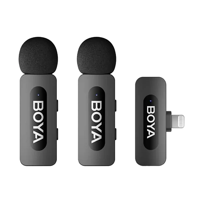 Open Box - Boya BY-V3 2-Person Wireless Microphone System with Lightning Connector for Mobile Devices (2.4 GHz)