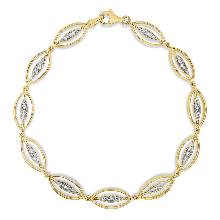 Organic Leaf Diamond Bracelet- Final Sale