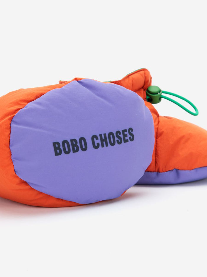 sole of red padded baby booties