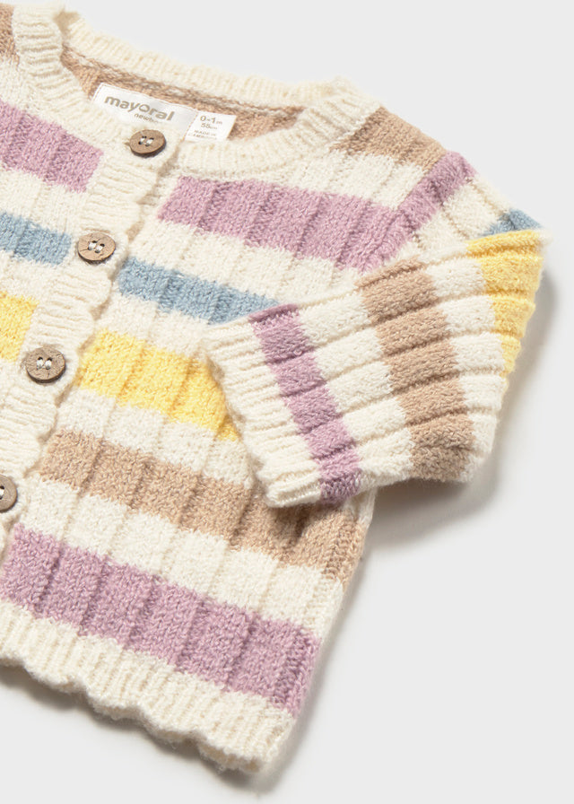Pastel Stripes Baby Cardigan