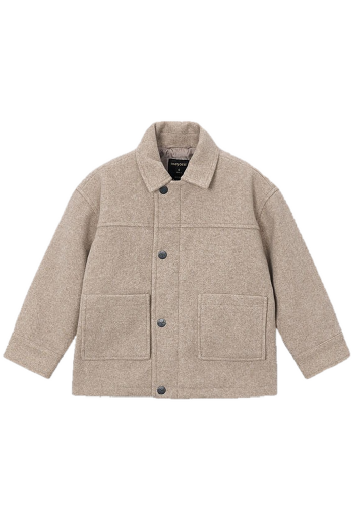 Beige peacoat for boys