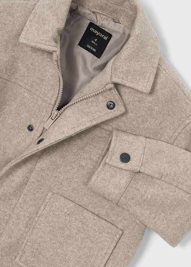 Beige peacoat for boys