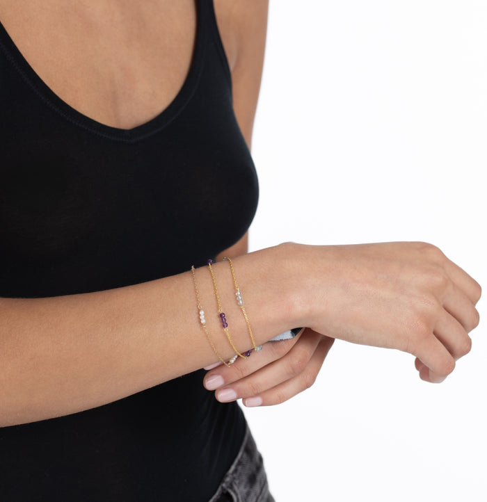 Pearl Bead Station Bracelet