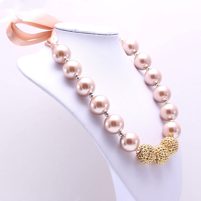 Pearl Collection Golden Pearl Kids Necklace