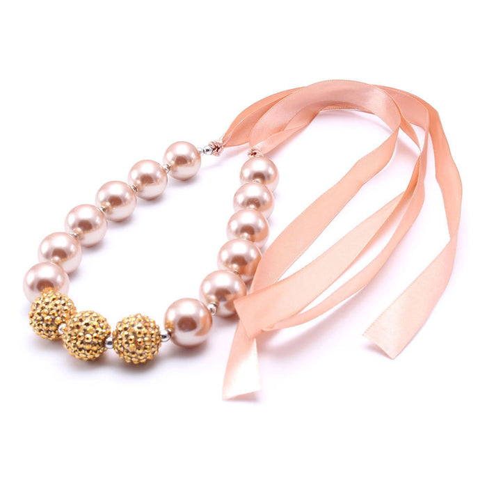 Pearl Collection Golden Pearl Kids Necklace