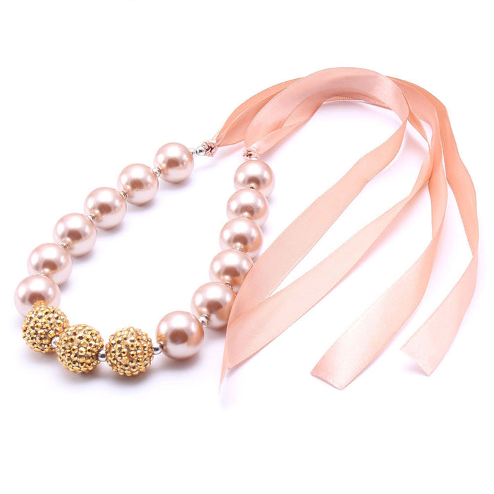 Pearl Collection Golden Pearl Kids Necklace